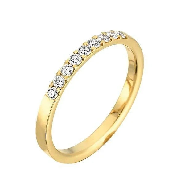 Tidløs Nuran alliancering i 14 karat guld med 0,20 ct diamanter